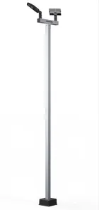 A 16 ft Dominator light pole with a 30 inch crossbar carrying two LED heads, shown as a product render.